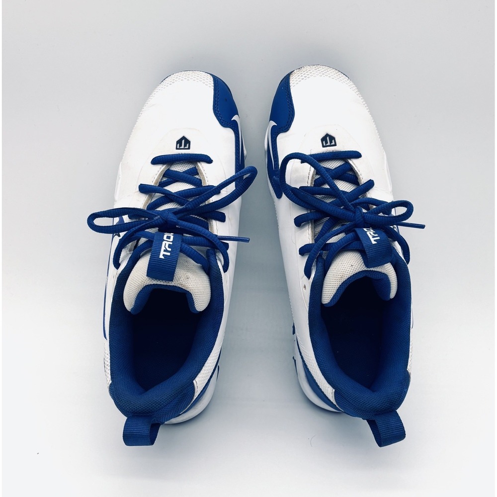 Nike Trout 27 White Blue Baseball Cleats Size Youth 4